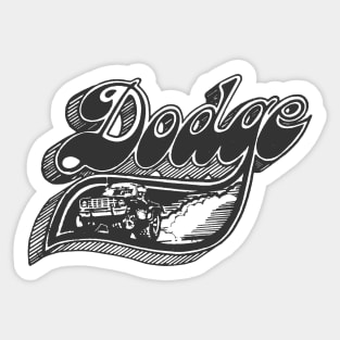 Vintage Dodge Pick-Up Art (Ghost on Asphalt) Sticker